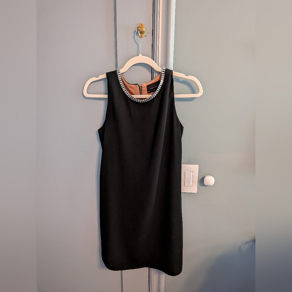 Dress Forum Black Dress with Embellished Neckline - Size S